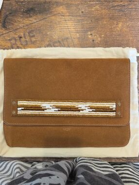 Ugg Suede Brown Clutch